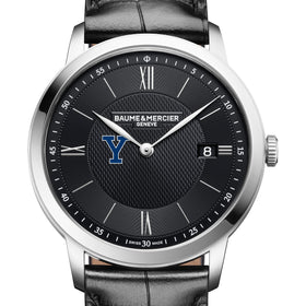 Yale Men's Baume et Mercier 40mm Classima Quartz Watch with Black Dial & Black Leather Strap Shot #1