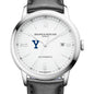 Yale Men's Baume et Mercier 42mm Classima Automatic Watch with White Dial & Black Leather Strap Shot #1