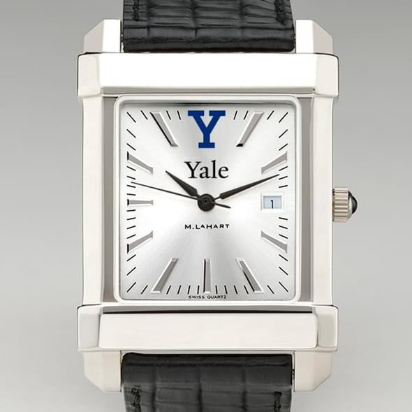 Yale Men's Collegiate Watch with Leather Strap Shot #1