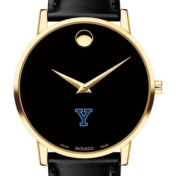 Yale Men&#39;s Movado Gold Museum Classic Leather Shot #1