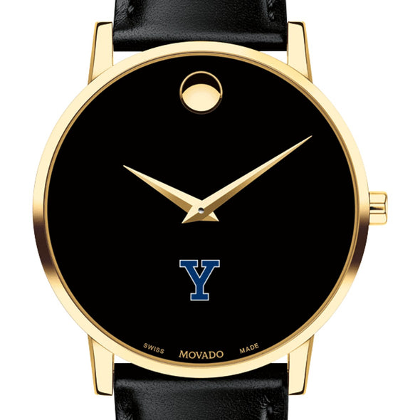 Yale Men's Movado Gold Museum Classic Leather Shot #1
