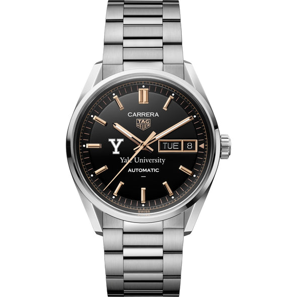 Yale Men's TAG Heuer Carrera Day-Date with Black Dial Shot #2