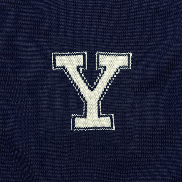 Yale Navy Blue and Ivory Letter Sweater by M.LaHart Shot #2