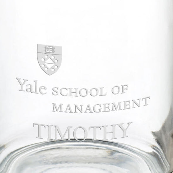 Yale School of Management 13 oz Glass Coffee Mug Shot #3