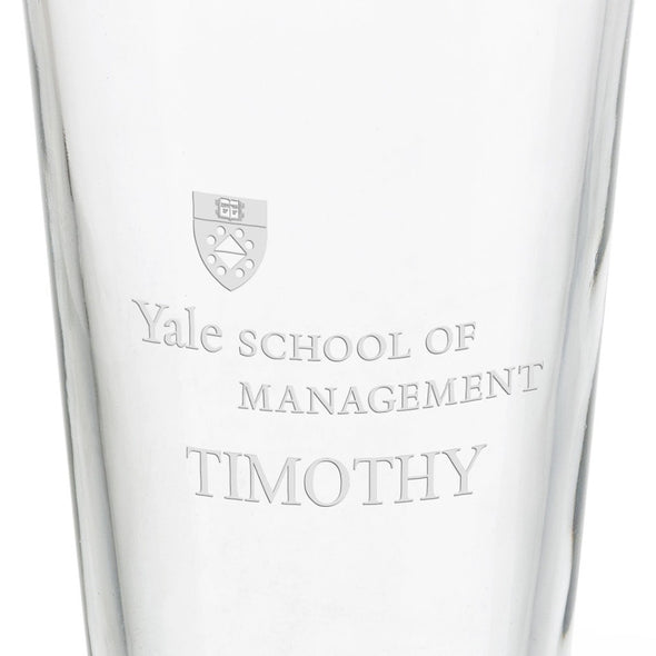 Yale School of Management 16 oz Pint Glass- Set of 2 Shot #3