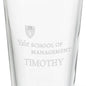 Yale School of Management 16 oz Pint Glass- Set of 4 Shot #3