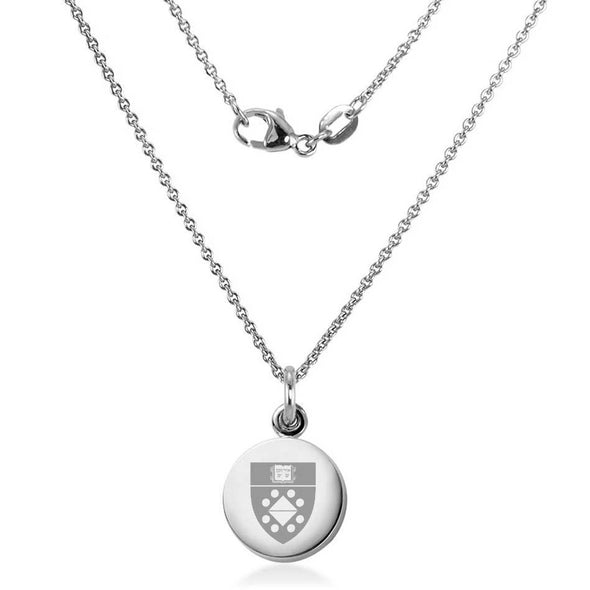 Yale SOM Necklace with Charm in Sterling Silver Shot #1