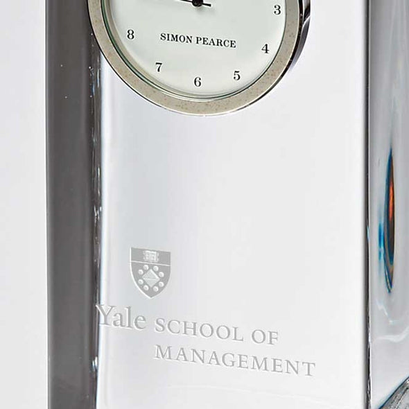 Yale SOM Tall Glass Desk Clock by Simon Pearce Shot #2