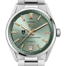 Yale SOM Women's TAG Heuer Steel Carrera Automatic with Green Dial Shot #1
