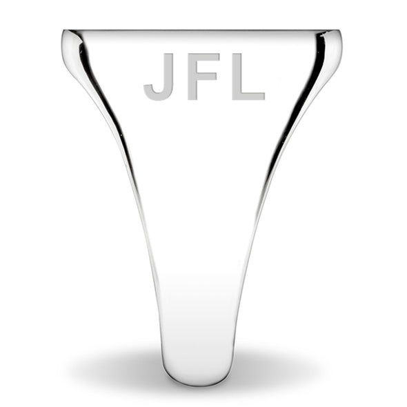 Yale Sterling Silver Oval Signet Ring Shot #4