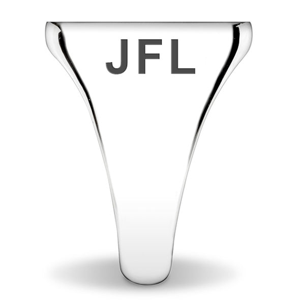 Yale Sterling Silver Oval Signet Ring Shot #2