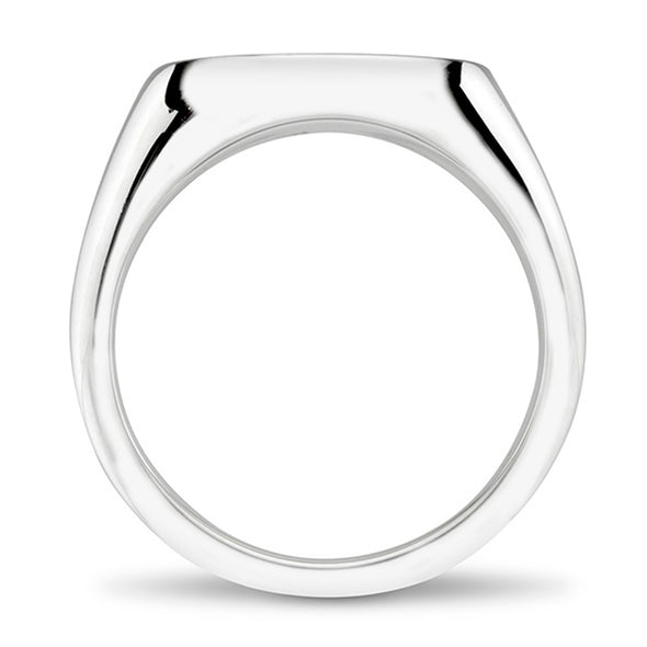 Yale Sterling Silver Oval Signet Ring Shot #4