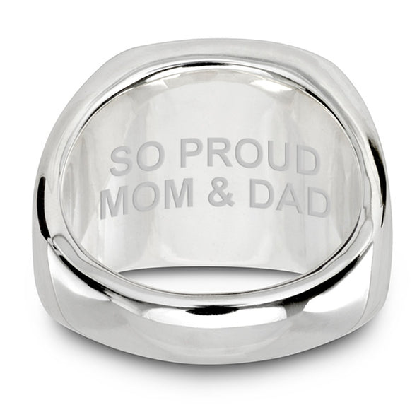 Yale Sterling Silver Oval Signet Ring Shot #5