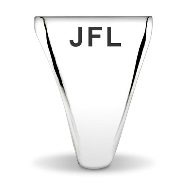 Yale Sterling Silver Rectangular Cushion Ring Shot #2