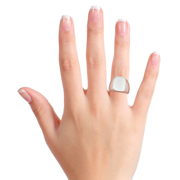 Yale Sterling Silver Rectangular Cushion Ring Shot #7