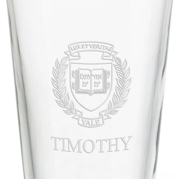 Yale University 16 oz Pint Glass- Set of 4 Shot #3