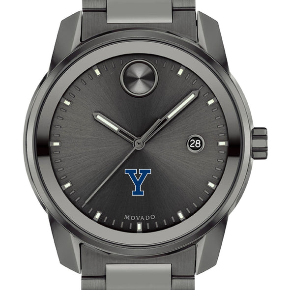 Yale University Men's Movado BOLD Gunmetal Grey with Date Window Shot #1