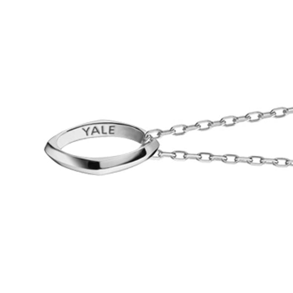 Yale University Monica Rich Kosann Poesy Ring Necklace in Silver Shot #3