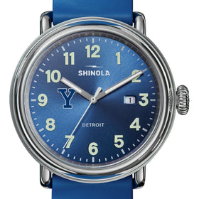 Yale University Shinola Watch, The Detrola 40 mm Blue Dial at M.LaHart & Co. Shot #1
