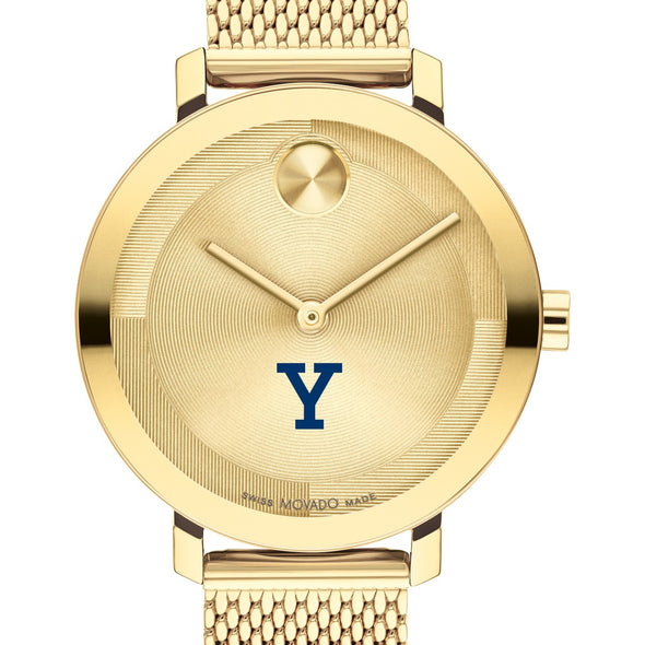 Yale University Women's Movado Bold Gold with Mesh Bracelet Shot #1