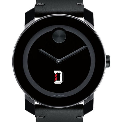 Davidson College Men's Movado BOLD with Leather Strap