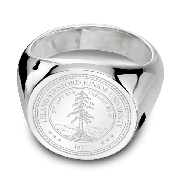 Stanford Sterling Silver Round Signet Ring - shot #9