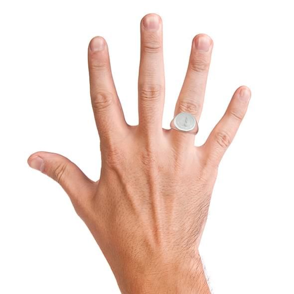 Stanford Sterling Silver Round Signet Ring - shot #14