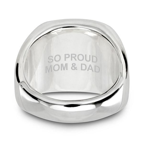 Miami University Sterling Silver Square Cushion Ring - shot #13