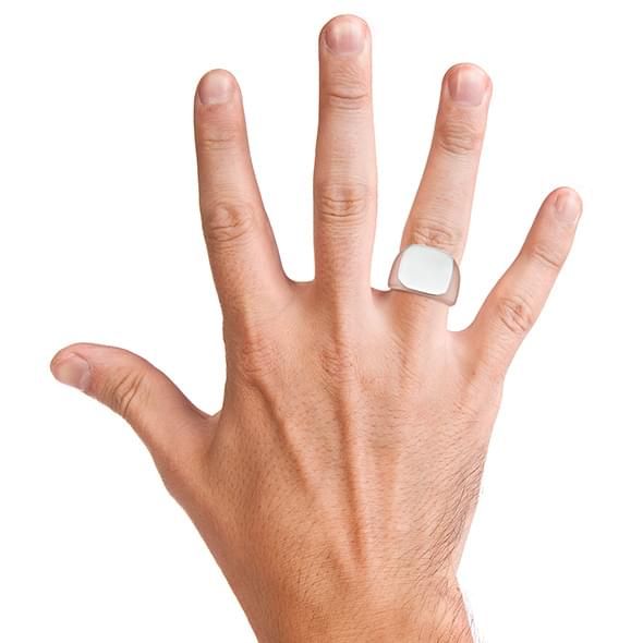 Cornell Sterling Silver Square Cushion Ring - shot #14