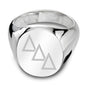 Delta Delta Delta Sterling Silver Oval Signet Ring - shot #9