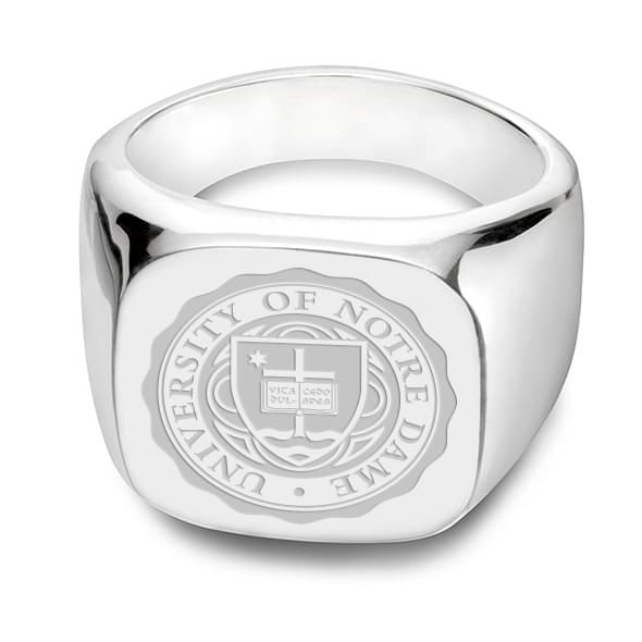 Notre Dame Sterling Silver Square Cushion Ring - shot #9