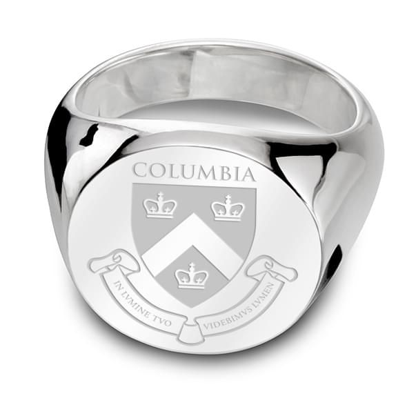 Columbia Sterling Silver Round Signet Ring - shot #9