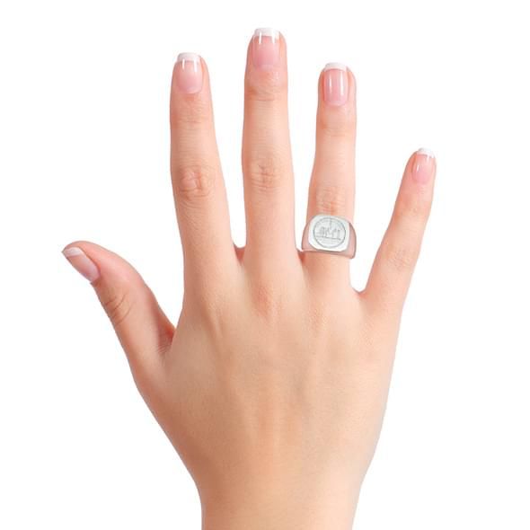 Columbia Sterling Silver Round Signet Ring - shot #15