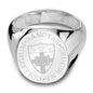 Holy Cross Sterling Silver Oval Signet Ring - shot #9
