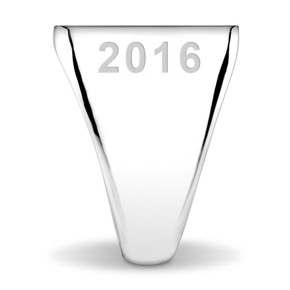 Ole Miss Sterling Silver Rectangular Cushion Ring - shot #11