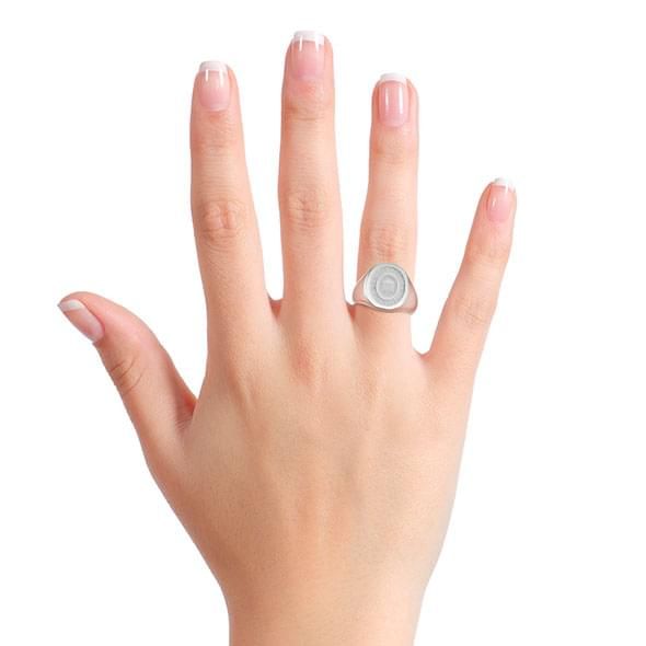 Ole Miss Sterling Silver Rectangular Cushion Ring - shot #15