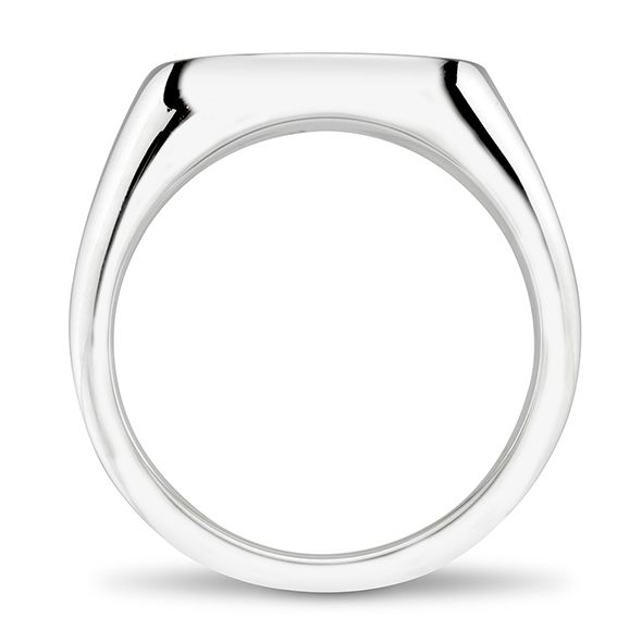Yale Sterling Silver Oval Signet Ring - shot #11