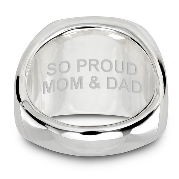 Yale Sterling Silver Oval Signet Ring - shot #12