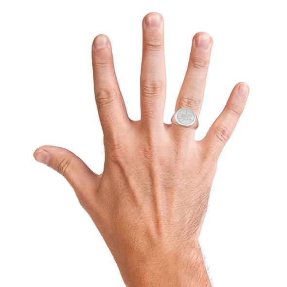 University of Kentucky Sterling Silver Round Signet Ring - shot #14