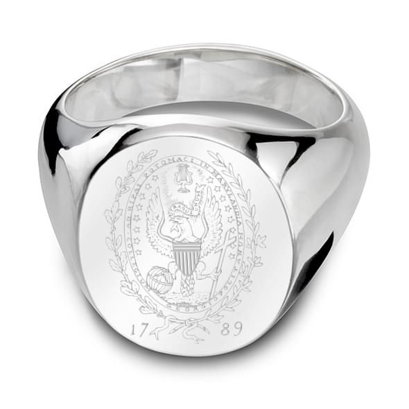 Georgetown Sterling Silver Oval Signet Ring - shot #9