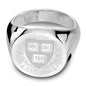 Harvard Sterling Silver Round Signet Ring - shot #9