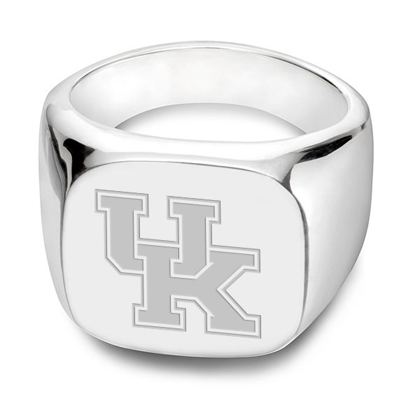 University of Kentucky Sterling Silver Square Cushion Ring - shot #9