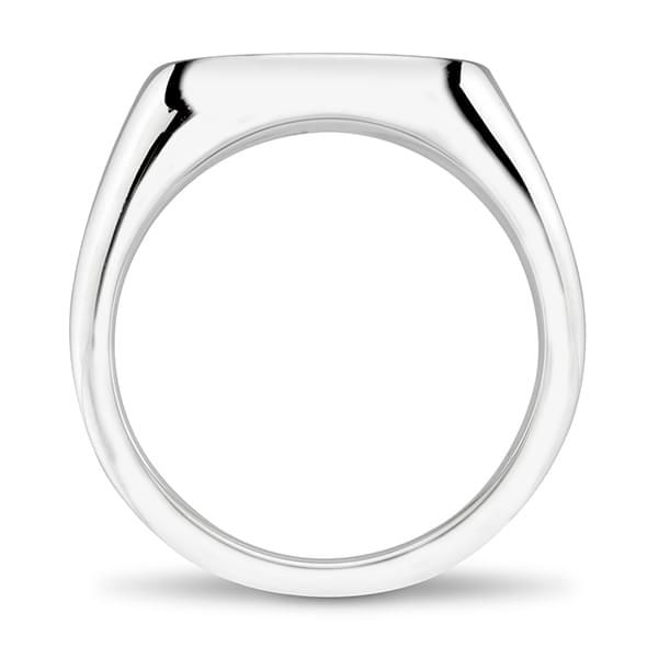 Dartmouth Sterling Silver Oval Signet Ring - shot #12